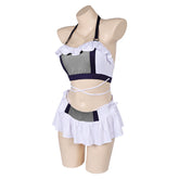 Final Fantasy VII Tifa Lockhart Original White Bikini Swimsuit Cosplay Costume Outfits Halloween Carnival Suit